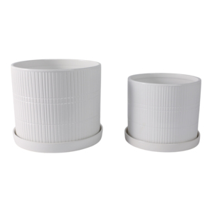 Vasi in ceramica per decorazioni da interno, vasi per fiori per l'arredamento della casa, vasi moderni con texture. - Product Image 1