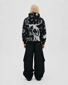 Fábrica de Ropa Personalizada, Sudadera con Cremallera, Estampado de Camuflaje, Bordado, Sudadera con Cremallera Reversible Extra Grande, Alta Calidad, OEM - Product Image 3