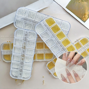 Petites breloques en acier pour ongles, billes métalliques rondes, bijoux DIY, décorations polyvalentes pour nail art - Product Image 5