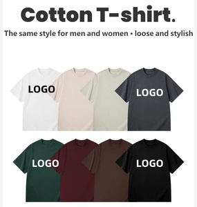 เสื้อยืดคอกลมแขนสั้นผ้าฝ้ายหนา 300 GSM สำหรับผู้ชาย ไซส์ใหญ่  แบบเรียบ  รับสกรีนโลโก้ - Product Image 3