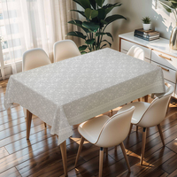 Nappe jetable RNPT en PVC+PU tissé à motif floral, résistante à l'huile et à l'eau, pour salle à manger et restaurant