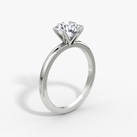 Bague de fiançailles solitaire à quatre griffes en or massif 14K/18K avec diamant de laboratoire rond de 2 carats, certifié IGI, CVD/HPHT, personnalisable