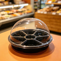 Conteneur thermoformé en PP de qualité alimentaire blanc, forme personnalisée, boîte de rangement commerciale pour gâteaux et pâtisseries