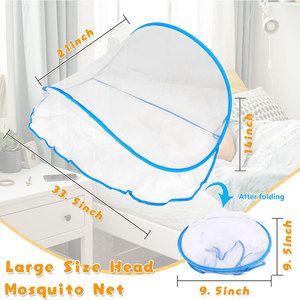 Tienda de mosquitera de poliéster plegable portátil para el verano para ropa de cama Camping Viajar Patio Uso para bebés y niños - Product Image 5