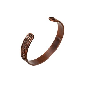 <b>Copper</b> Alloy Fashion Cuff <b>Bracelet</b> Bronze Color Magnetic Open Design Unisex Jewelry - Product Image 5