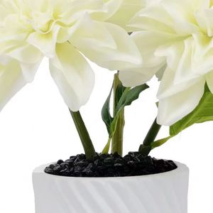 OH ARTS Set Dried Artificial Mixed Mixed Dahlia Andartificial magnolia Flowers <b>for</b> Indoor Outdoor Decoration - Product Image 5