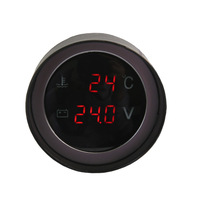 Instrumento universal transfronterizo de 12V/24V para coche, sedán, camión, estilo cañón, combinación de temperatura del agua y voltaje, de alta precisión.
