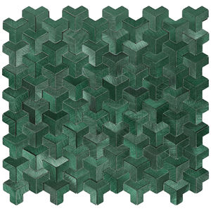 กระเบื้องโมเสคสำหรับห้องครัวทำจากอลูมิเนียม3D เขียวแบบเปลือกและติด - Product Image 1