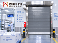 Porte rapide isolée pour entrepôt frigorifique, porte automatique thermique en PVC à enroulement rapide pour chambre froide