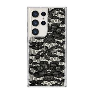 Housse en tissu pour téléphone portable pour Samsung pour Galaxy S24 Ultra Étui en TPU Dentelle Étui de téléphone pour Samsung S22 Ultra Étui transparent antichoc - Product Image 1