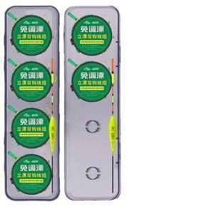 ชุดสายเบ็ดตกปลาแบบลอยตัวแนวตั้ง Jqwnjashew1130 แบบไม่ปรับได้ พร้อมตะขอคู่ สายหลักผูกสำเร็จ อุปกรณ์ตกปลาคุณภาพสูงสำหรับแม่น้ำ - Product Image 1