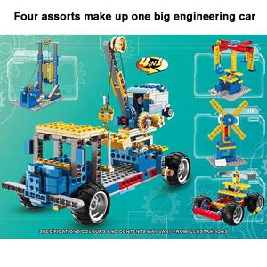 Venta caliente STEM <span class=keywords><strong>ciencia</strong></span> <span class=keywords><strong>y</strong></span> educación partículas bloques de construcción maquinaria DIY montaje Ingeniería Construcción ladrillos juguetes para niños - Product Image 5