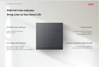 GVS Waltz KNX Système d'automatisation intelligent Smart Home Hôtel Interrupteur mural Intelligent Silver 4 6 8 Panneau à boutons poussoirs