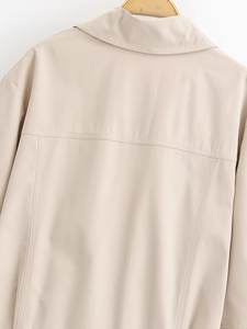 Robe Courte à Col Ceinturé et Manches Longues Imprimée Personnalisée Printemps 2026 - Robe Droite en Mélange de Coton, OEM/ODM par Usine de Vêtements Chinoise - Product Image 4