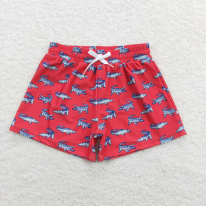 Shorts de bain d'été pour garçons, imprimés mignons, avec cordon de serrage et taille élastique, pour bébés et tout-petits, vente en gros - Product Image 6