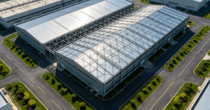 Entrepôt préfabriqué en structure métallique 30x40m, atelier anti-corrosion et résistant aux tremblements de terre - Product Image 3