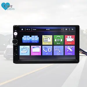 Универсальное автомобильное радио CareDrive с камерой заднего вида, Mp5, 2 Din, 7 дюймов, Hd, с сенсорным экраном, мультимедийный проигрыватель