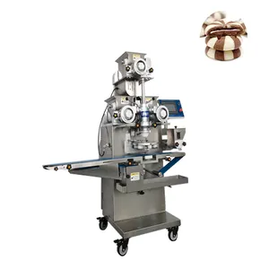 Full automatic two filled date ball making machine / filled cookie making machine