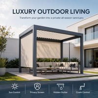 Pergola bioclimatique motorisée à toit à lames orientables en aluminium thermolaqué durable pour terrasse et abri extérieur
