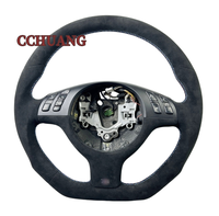 Volant Personnalisé Entièrement en Alcantara et Vraie Fibre de Carbone pour BMW E46 E39 M5 M3