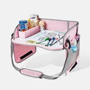 Kinderreisdienblad Met Droog Wisbord, Autostoelbakje Voor Eten En Speelactiviteit, Autostoeltjes Voor Peuter