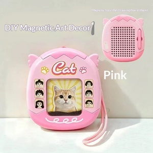 Juguete de tablero de dibujo de doble cara con cuentas magnéticas de plástico, estilo gato, versátil, para niños, al por mayor, genuino, creativo, antiestrés - Product Image 4