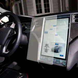 LFD12 Lapisan Mobil Model S, Aksesori Interior Anti Refleksi Perlindungan Layar Navigasi untuk Tesla