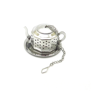 Infusore per Tè WELAND in Acciaio Inox 304 a Forma di Teiera <span class=keywords><strong>con</strong></span> Catena e <span class=keywords><strong>Coperchio</strong></span>, Filtro per Tè Sfuso per <span class=keywords><strong>Tazze</strong></span> e Bicchieri - Product Image 2