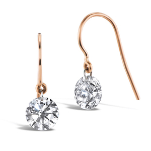 Gemnel ultimo prezzo all'ingrosso di tendenza Logo personalizzato di qualità andato pesca orecchini di diamanti forati per le donne - Product Image 6