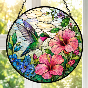 Xinhangchen Décoration Murale Artistique Moderne Thème Gobelin en Vitrail avec Cristal Naturel, Cadeau d'Anniversaire, Décoration de Fenêtre - Product Image 3