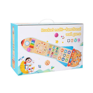 Nuevo Juguete Montessori Multifuncional, Tablero <span class=keywords><strong>de</strong></span> Actividades, Interacción Padres-Hijos, Cohete Educativo, <span class=keywords><strong>Juego</strong></span> <span class=keywords><strong>de</strong></span> Pared Multifuncional - Product Image 6