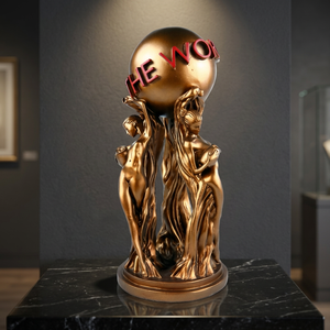 Estatua Coleccionable de Personaje de Cine y Televisión, Bañada en Oro, de Bronce Fundido, para Decoración del Hogar, Serie The World Is Yours - Product Image 2