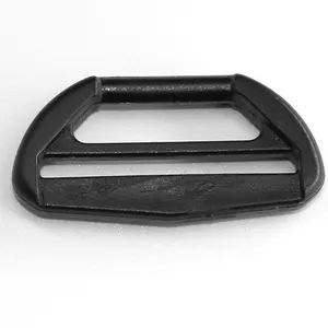 Swivel Clip D-Ring Loop Insert Buckle for Backpack Strap Belt Bag Webbing Parts Plastic Black two Ladder Adjusting Buckle