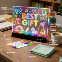 Tableau de Dessin LED Anti-Touche Accidentelle à 7 Couleurs et 8 Modes, 3 Modes de Verrouillage, Vente Directe Usine, Idéal pour Décoration de Fête et Présentoir de Magasin, Veilleuse à Succès