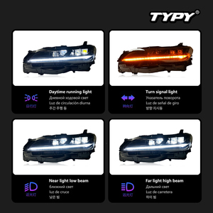 Conjuntos de faros delanteros TYPY para Toyota Avalon 2019-2026 con lentes láser, luces diurnas LED e intermitentes secuenciales - Product Image 4