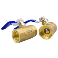 Robinet à flotteur à port plein 1/2 po à levier bleu, en laiton robuste, manuel, PN25, longue durée de vie, à bas prix