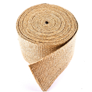 Striped Natural Jute Webbing Fabric <b>Tape</b> Medium Weight Woven Ribbon For Sustainable Gift Packaging Crafting <b>Decorative</b> Accents - Product Image 1