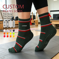 Chaussettes de yoga et de Pilates personnalisées - Votre logo/couleur/prise de force. Silicone antidérapant de qualité supérieure, coton respirant, séchage rapide, écologique, imprimé animal.