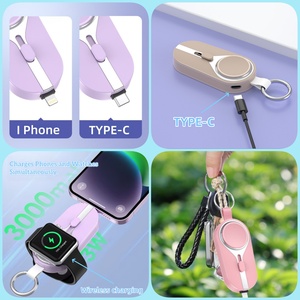 Портативный солнечный беспроводной повербанк OTHC K101A с разъемом Type-C для iPhone, мобильных телефонов, часов, аварийная зарядка, быстрая зарядка, подарок - Product Image 4