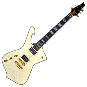 Flyoung 高品质左撇子电吉他 金镜面贴木板电吉他 工厂OEM吉他 - Product Image 1