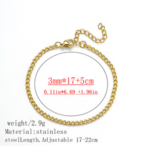 <span class=keywords><strong>Bracciale</strong></span> DIY in Acciaio Inossidabile Placcato Oro 18K PVD Sottovuoto, Antiossidante e Impermeabile, con Catena a Maglie Piatti Stile <span class=keywords><strong>Serpente</strong></span>, Cubano e Bambù, per <span class=keywords><strong>Donna</strong></span> e Uomo - Product Image 5