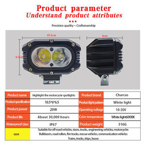 Feux LED carrés de 4 pouces, 30W, 5000LM, faisceau spot, feux tout-terrain, feux antibrouillard, IP68 pour camion, pick-up, VTT, SUV, voiture - Product Image 3