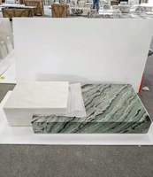 Carré en marbre de jade vert personnalisé Table en marbre vert Onyx Table basse Décoration intérieure