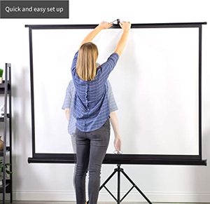 Di động ngoài trời Màn hình máy chiếu 100 "16:9 có thể thu vào Matte Trắng <span class=keywords><strong>Tripod</strong></span> Màn hình máy chiếu tầng đứng Bracket - Product Image 6