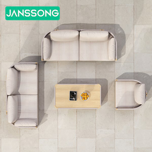 Ensemble de table et de chaises en teck de qualité supérieure, durable, moderne, pour l'extérieur, imperméable, pour villa, hôtel, ensemble de table et de chaises polyvalent - Product Image 5