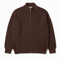 Veste pull zippée en tricot épais personnalisée pour l'hiver, en cachemire/laine, pour hommes, fabricant de tricots