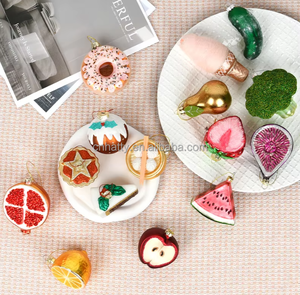 Abalorio <span class=keywords><strong>de</strong></span> vidrieras navideñas hecho a mano Serie <span class=keywords><strong>de</strong></span> frutas y verduras-Sandía y limón Escena colgante Vestido Bola <span class=keywords><strong>de</strong></span> árbol <span class=keywords><strong>Adornos</strong></span> - Product Image 3