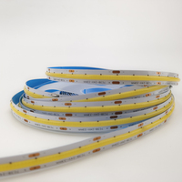Bande LED COB Flexible en Cuivre Blanc DC24V 630 LED/m 10mm IP20 14W/m, Contrôle à Distance, Intensité Variable, Rouleau de 5m pour Éclairage Paysager