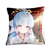 Housse de coussin personnalisée avec impression double face de figurine anime, douce et décorative, pour les amateurs de manga