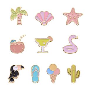Chine fabricant couleur émail broche broche arbre oiseau crème glacée motif conception petites épinglettes - Product Image 2